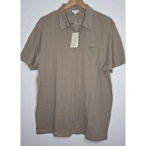 NEW Sunspel Riviera Polo Shirt XXL Golden Brown Daniel Craig James Bond Cotton